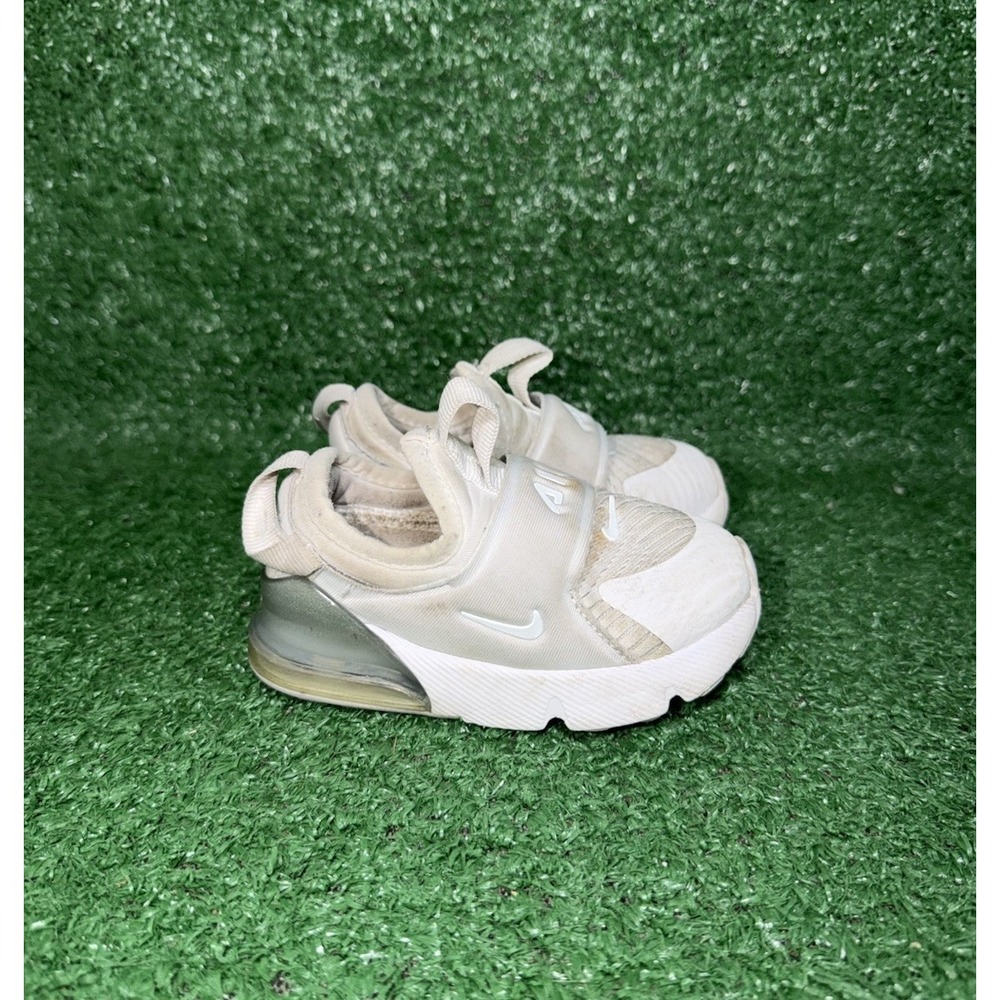 Nike Air Max 270 Toddler Kids Size 6C White Walking Running Shoes‎ Baby Sneakers